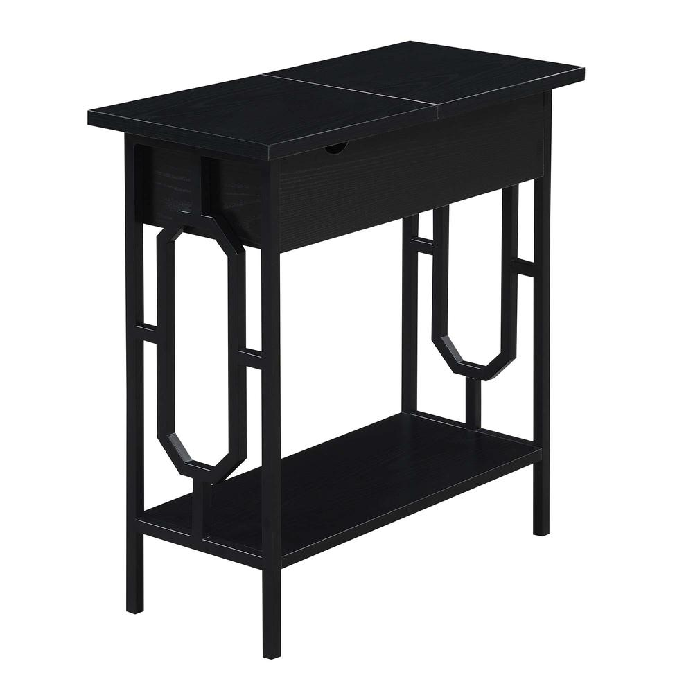 Omega flip top end table with built-in charging station by Start2Finish, featuring a modern design and functional surface.