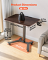 Start2Finish VEVOR adjustable standing desk on casters, with foot pedal lift, small computer workstation, and hook for home office use