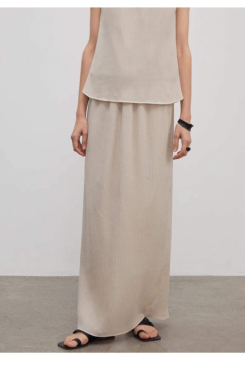 Heavy High-density Silk Luxury High-end Skirt for Women"Above the