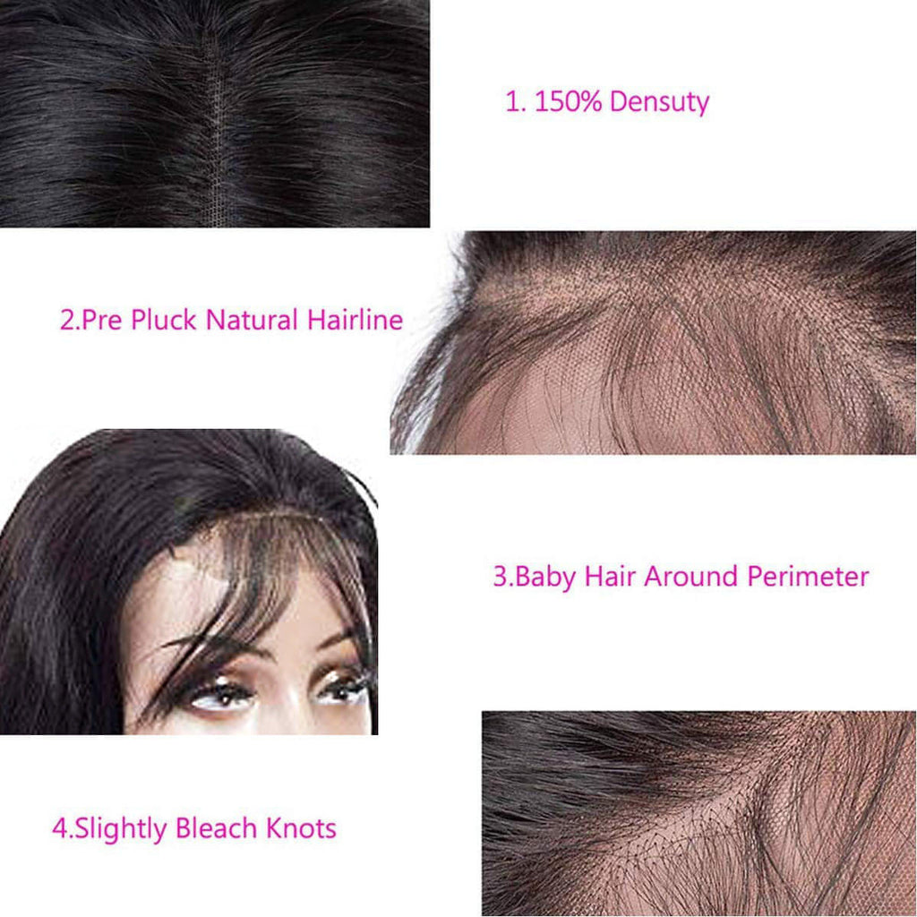 LuxeWave Natural Wig Real Hair - LuxeWave