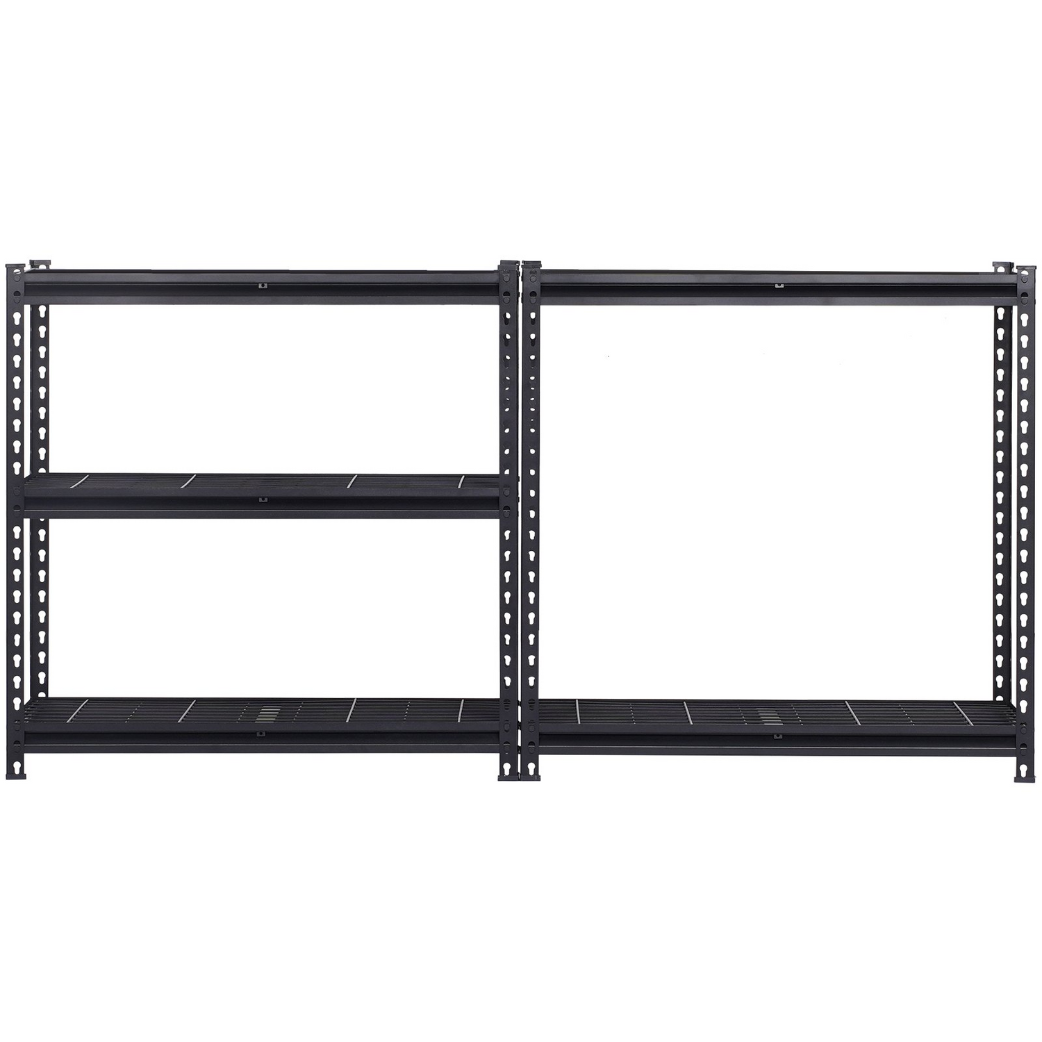 Start2Finish VEVOR 5-tier heavy-duty metal garage shelving unit with adjustable black steel shelves for kitchen, warehouse, or basement storage