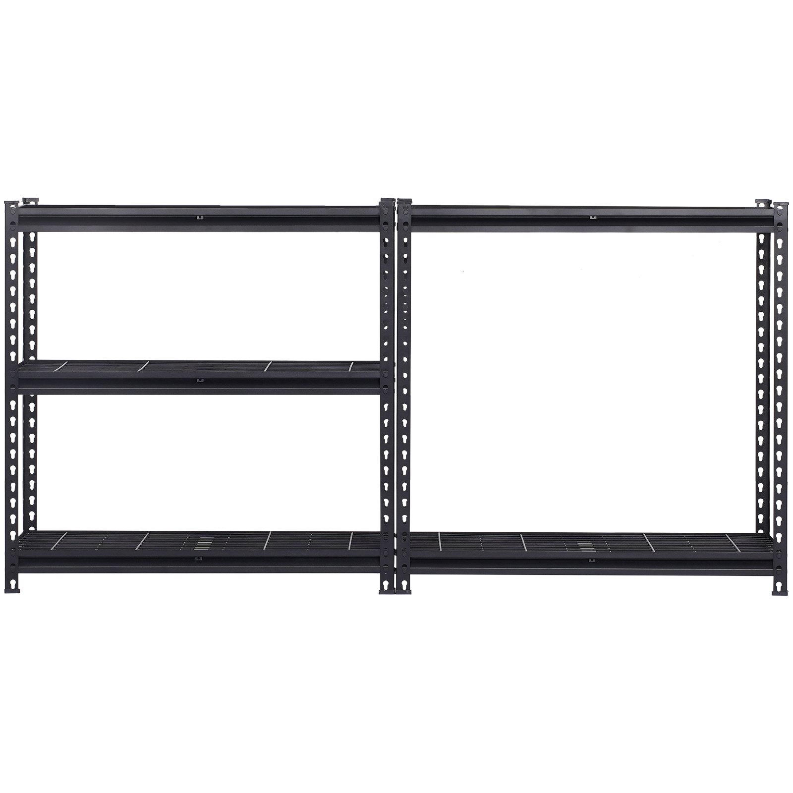 Start2Finish VEVOR 5-tier heavy-duty metal garage shelving unit with adjustable black steel shelves for kitchen, warehouse, or basement storage