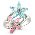 49811 - High-Polished 925 Sterling Silver Ring with AAA Grade CZ  in