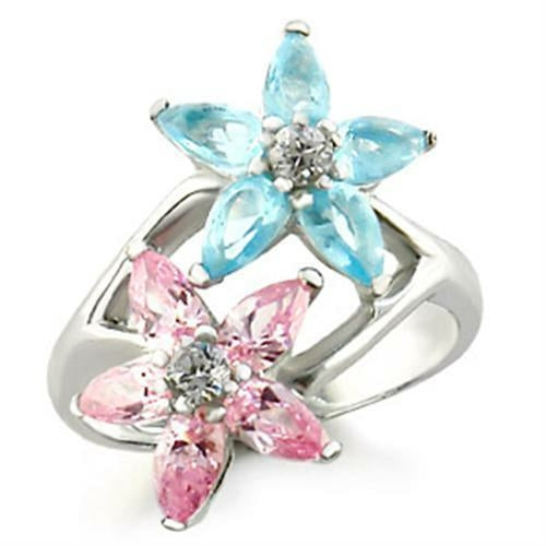 49811 - High-Polished 925 Sterling Silver Ring with AAA Grade CZ  in