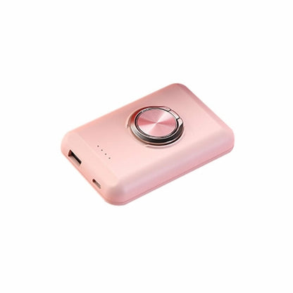 Salmon Lucky wireless magnetic charger and power bank for iPhone 12, compact tech accessory with magnetic attachment and charging port.