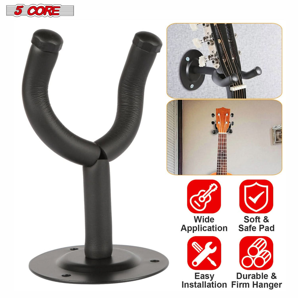 5 Core Guitar Wall Mount Hanger Display Guitar Wall Holder Hook w