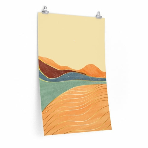 Yellow Pandora Toscana Landscape Premium Matte vertical poster featuring a scenic outdoor landscape for home decor.