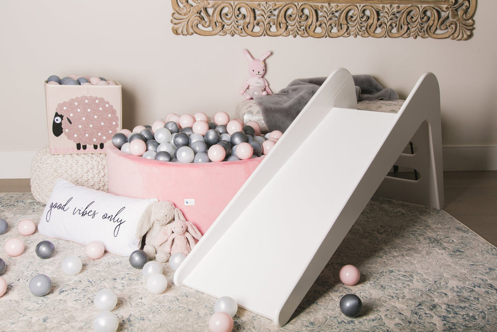 Timeless White Wooden Indoor Slide