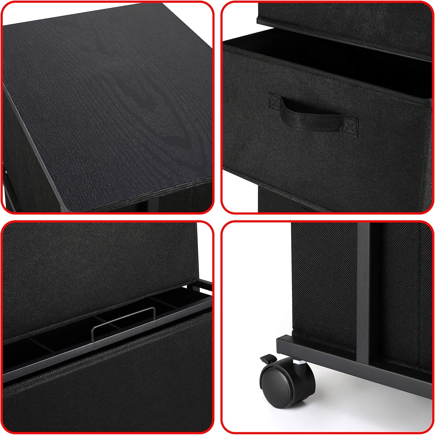 Black 3 Drawer Dresser For Bedroom And Hallway Organization