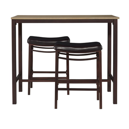 Start2Finish Betty three-piece pub set includes a table and two matching stools, ideal for small dining or bar areas.
