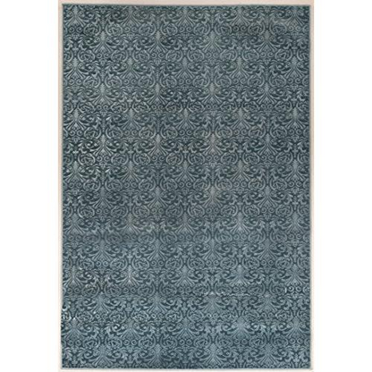 Start2Finish Evolution Damask Brown 5x7.6 rug with intricate damask pattern in warm brown tones.