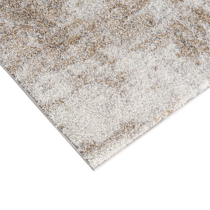 Start2Finish Cozy Shag Abstract Area Rug with plush texture and modern design, in soft neutral tones.