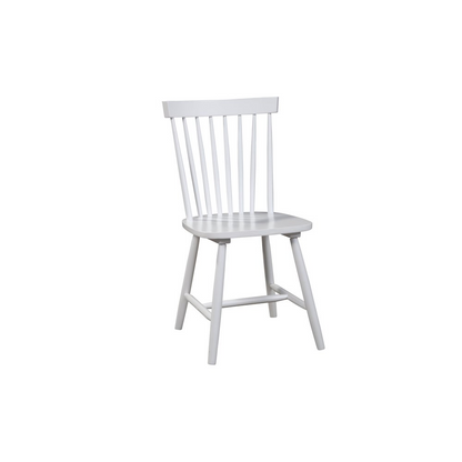 Set of 2 white Lyra side chairs by Start2Finish, featuring sleek modern design with curved backs and cushioned seats.