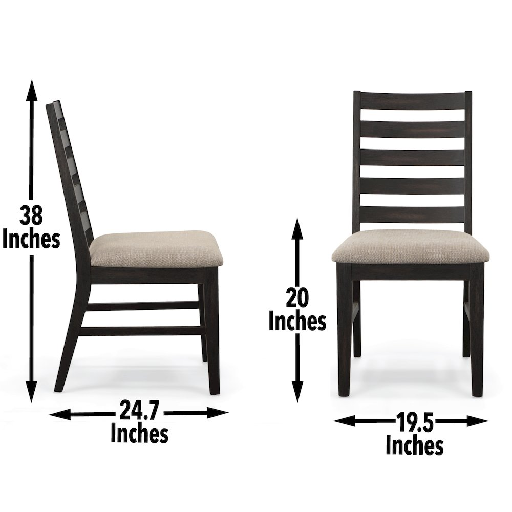 Set of two Harington side chairs by Start2Finish featuring wooden frames and upholstered seats in a modern design.