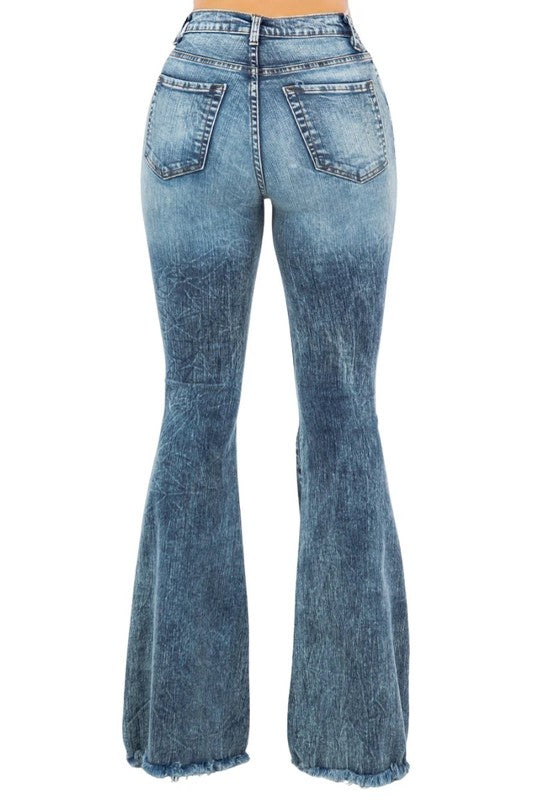 Jade Icarus Storm Bell Bottom Jeans with 34-inch inseam, featuring flared legs and classic denim wash.