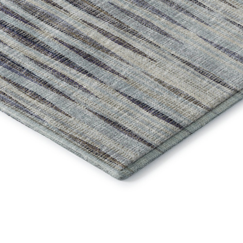 Start2Finish Mayfield Ocean round rug, 8x8 feet, machine washable and durable, featuring a vibrant ocean blue design.