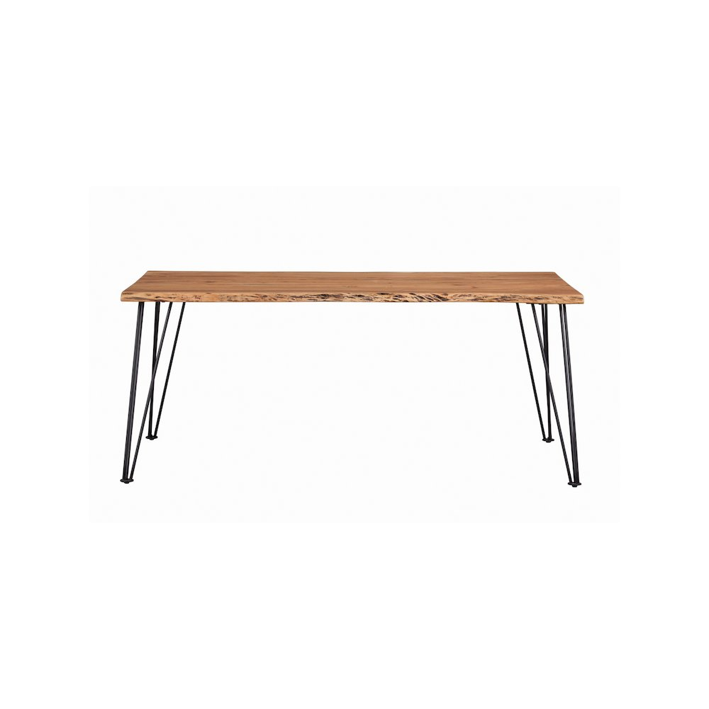 Sherman 71-inch live edge dining table made of natural acacia wood by Start2Finish, showcasing the wood&