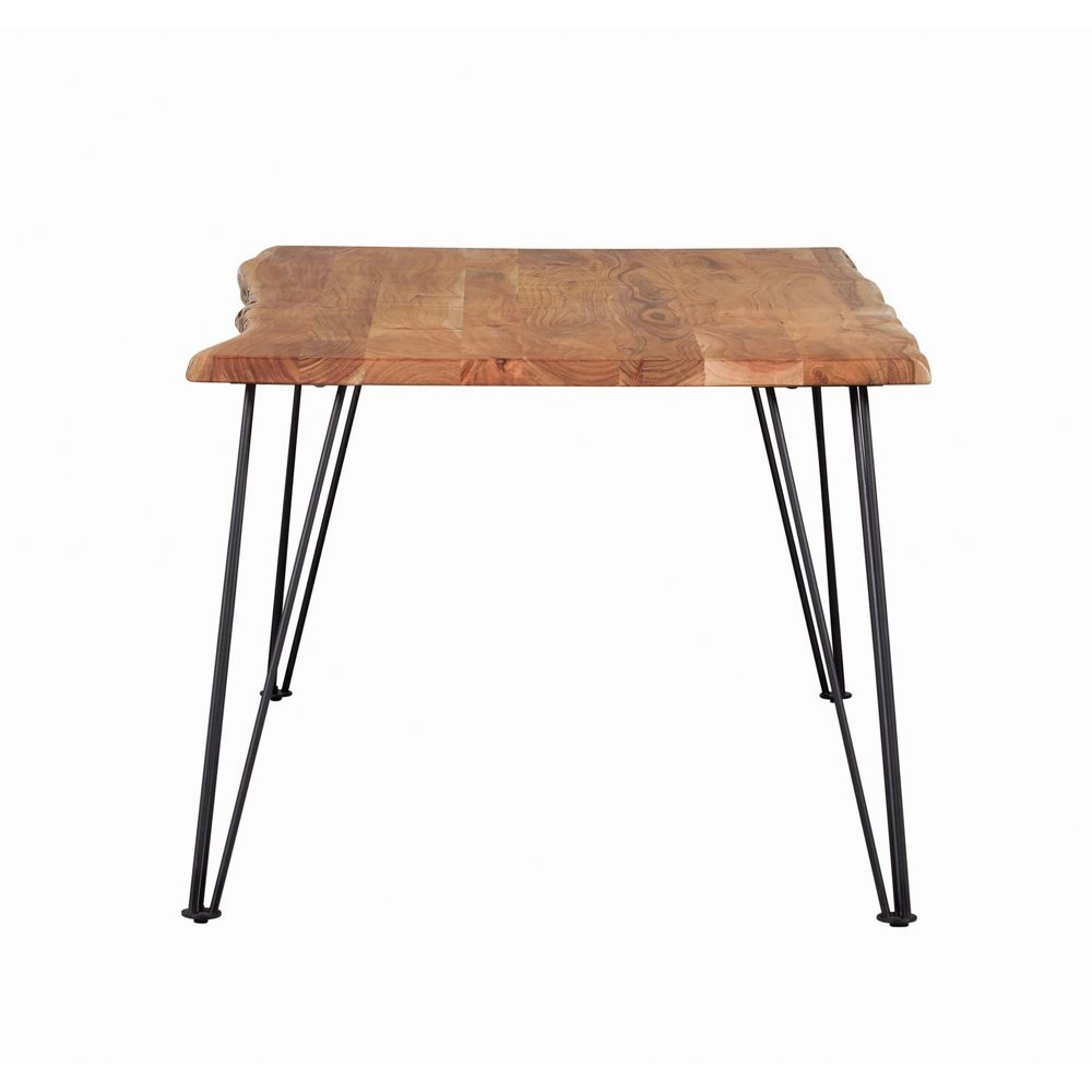 Start2Finish Sherman 71-inch natural acacia live edge dining table showing wood grain and rustic design.
