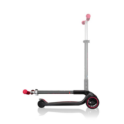Start2Finish Globber Master Prime 3-wheel scooter in black and red, featuring a sturdy deck and adjustable handlebars for kids.