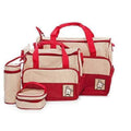 5 in 1 Multifunctional Baby Bag - Red Dots