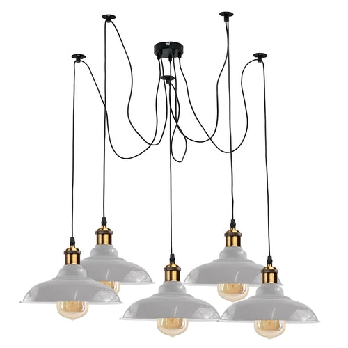 Industrial Spider Adjustable Multi Arm Pendant Light 5-Light E27~3399