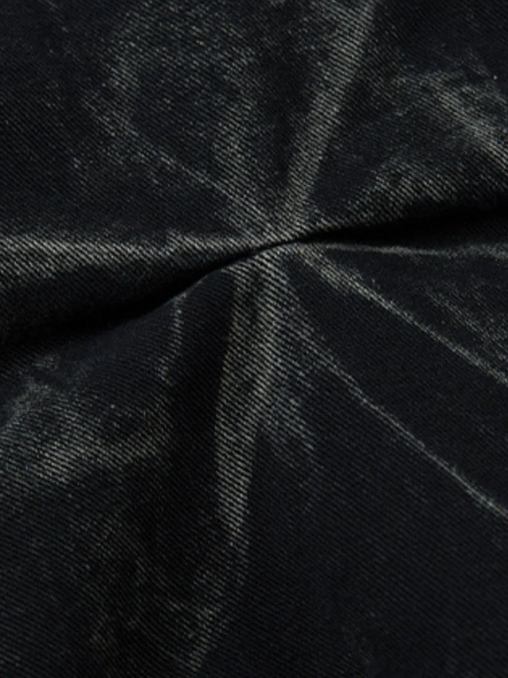Men's Wide Leg Jeans with Ruched Detail