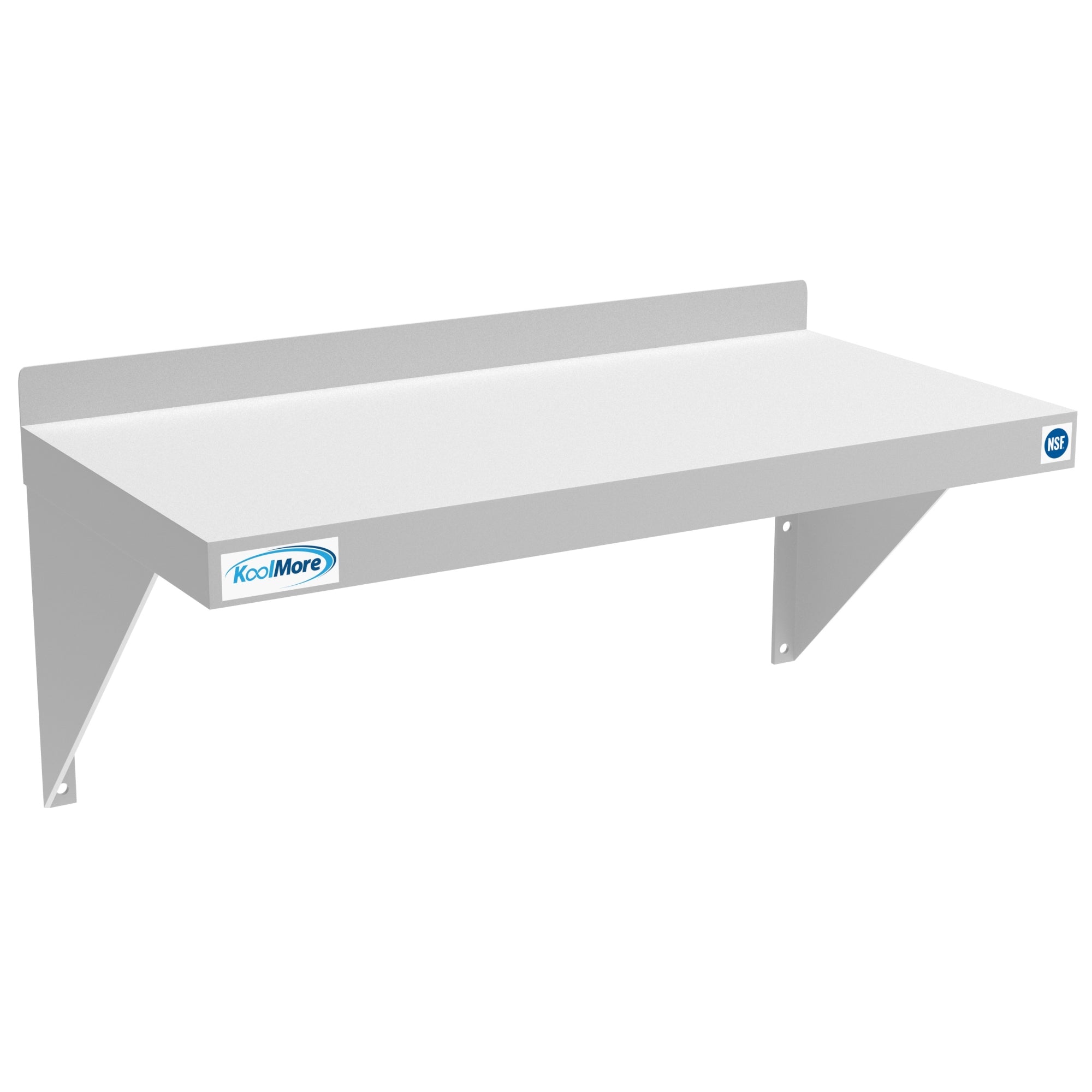 12" x 24" 18-Gauge Stainless-Steel Heavy Duty Wall Shelf, WMSH-1224. -