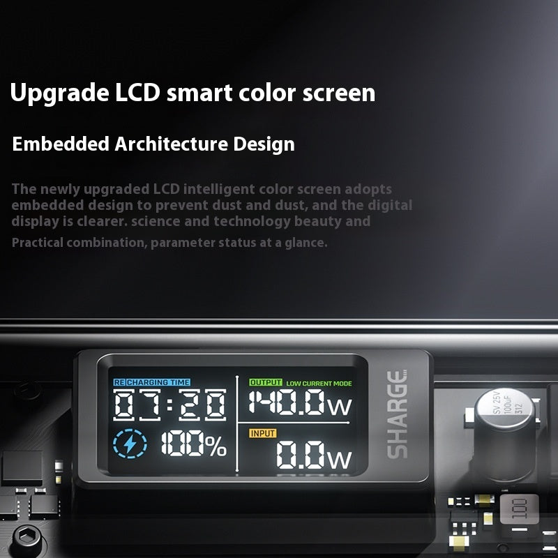 Large Capacity Portable Power Bank with Fast Charging and Transparent