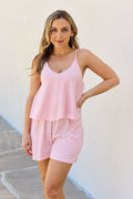 Culture Code Let It Happen Full Size Double Flare Striped Romper in