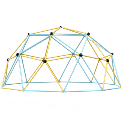 Start2Finish VEVOR 12FT climbing dome for kids, outdoor backyard play equipment with climbing grips and sturdy support for ages 3-10.