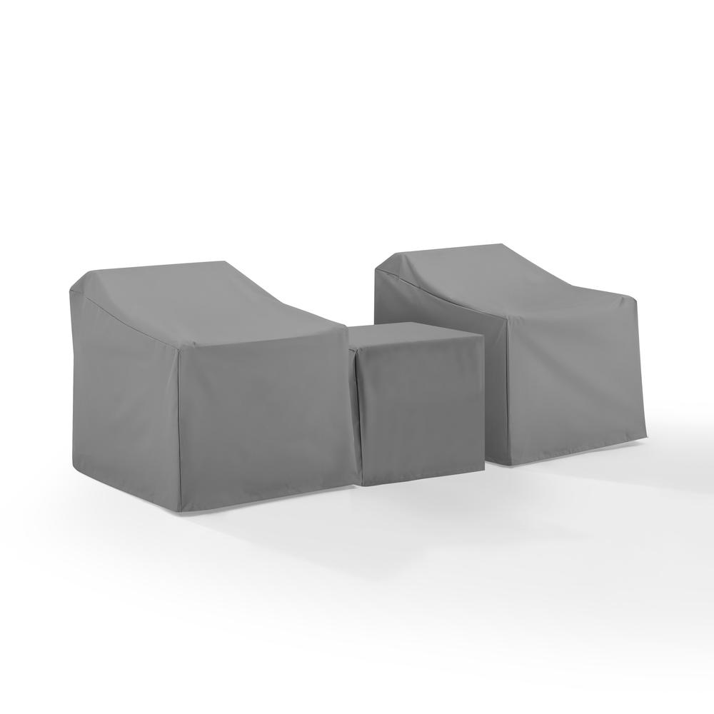 Start2Finish 3-piece outdoor furniture cover set with armchair and end table covers, weather-resistant protection for patio furniture.