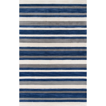 Start2Finish contemporary navy rectangle area rug, 3&