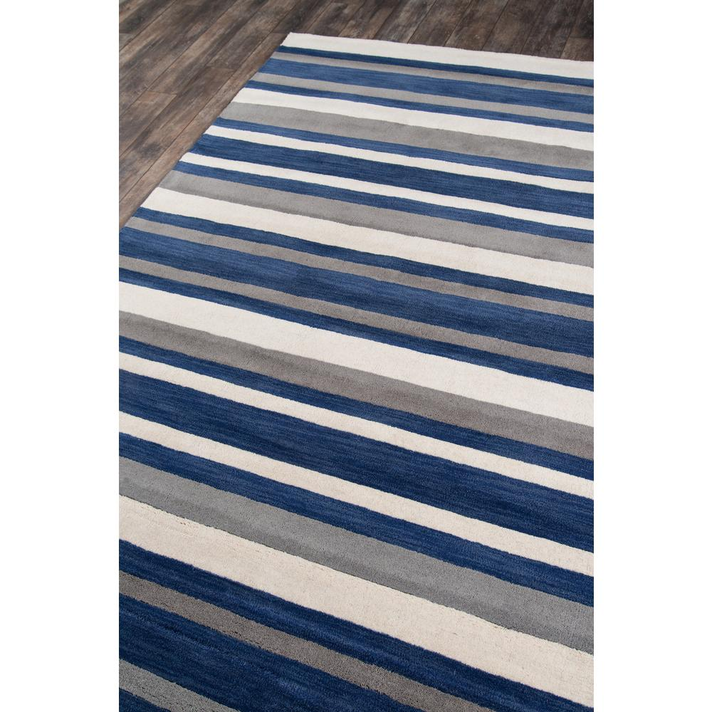 Contemporary navy rectangle area rug by Start2Finish, 3&