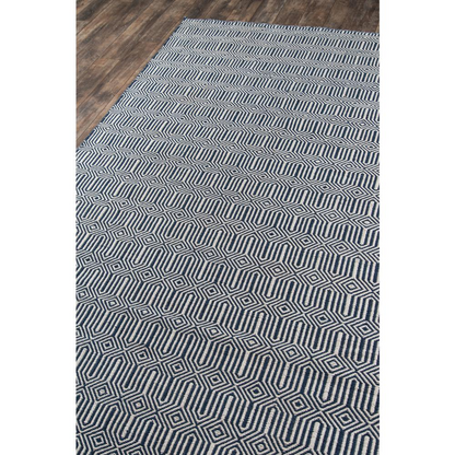 Start2Finish contemporary navy rectangle area rug, 5&