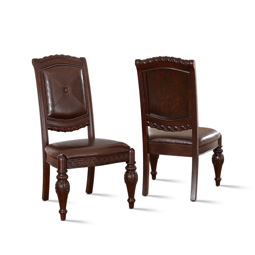 Start2Finish Antoinette Side Chair with upholstered seat and wooden frame, showcasing elegant design and classic style.