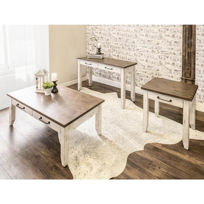 Start2Finish Bear Creek Cocktail Table with a sleek wooden top and sturdy metal legs, modern design for living room or lounge area.