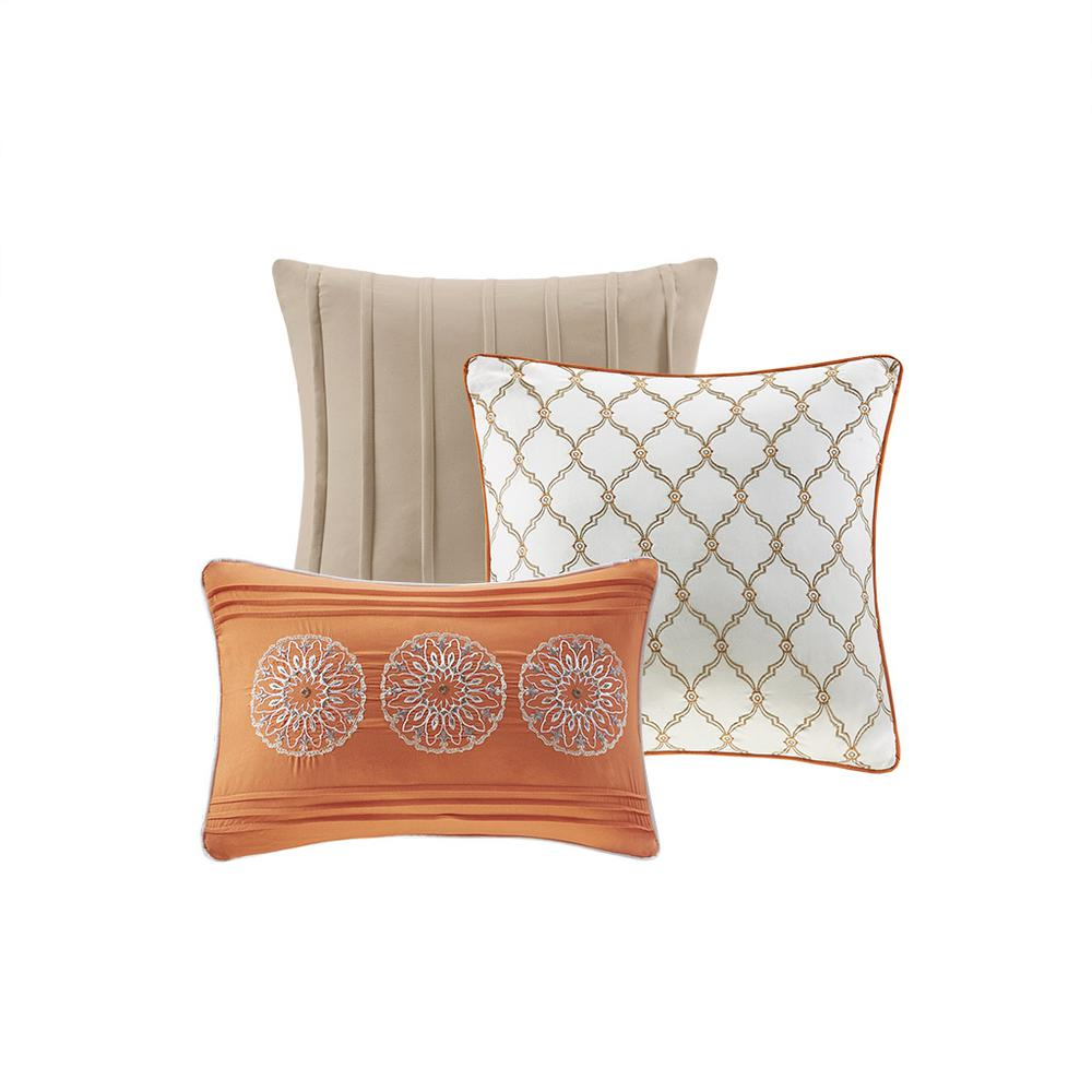Start2Finish 6-piece reversible quilt set with decorative throw pillows, featuring a stylish pattern and cozy bedding design.