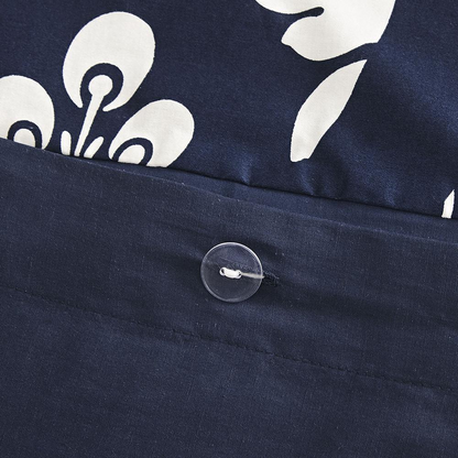Vienna 6-piece printed duvet cover set in indigo, featuring stylish bedding with floral patterns from Start2Finish.