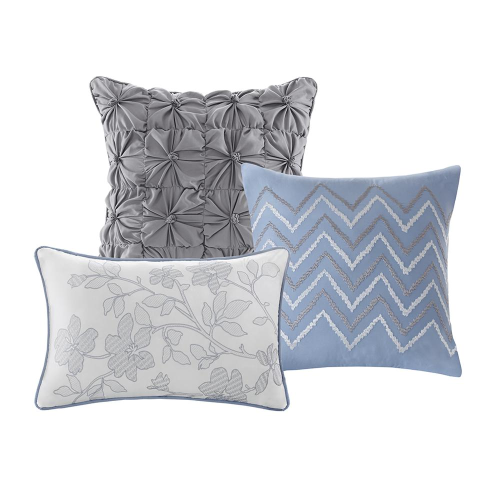 Start2Finish 6-piece printed quilt set with matching throw pillows, featuring colorful fabric and cozy bedding design.