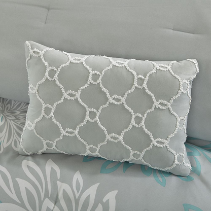 Start2Finish 7-piece comforter set with white cotton bed sheets, featuring soft, cozy bedding for a comfortable bedroom decor.