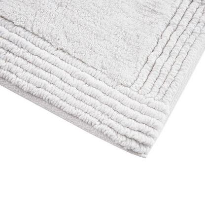 Reversible cotton bath rug with tufted design, 3000 GSM, in neutral tones, from Start2Finish.