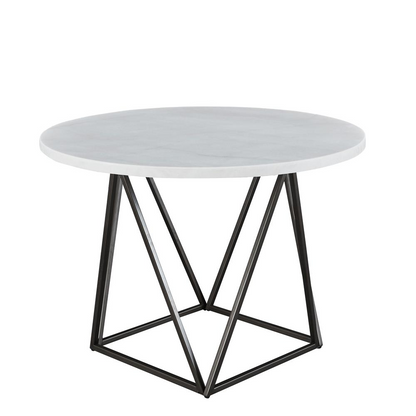 Start2Finish Ramona 5-piece set with fabric upholstered chairs and a wooden dining table, showcasing a modern dining room arrangement.