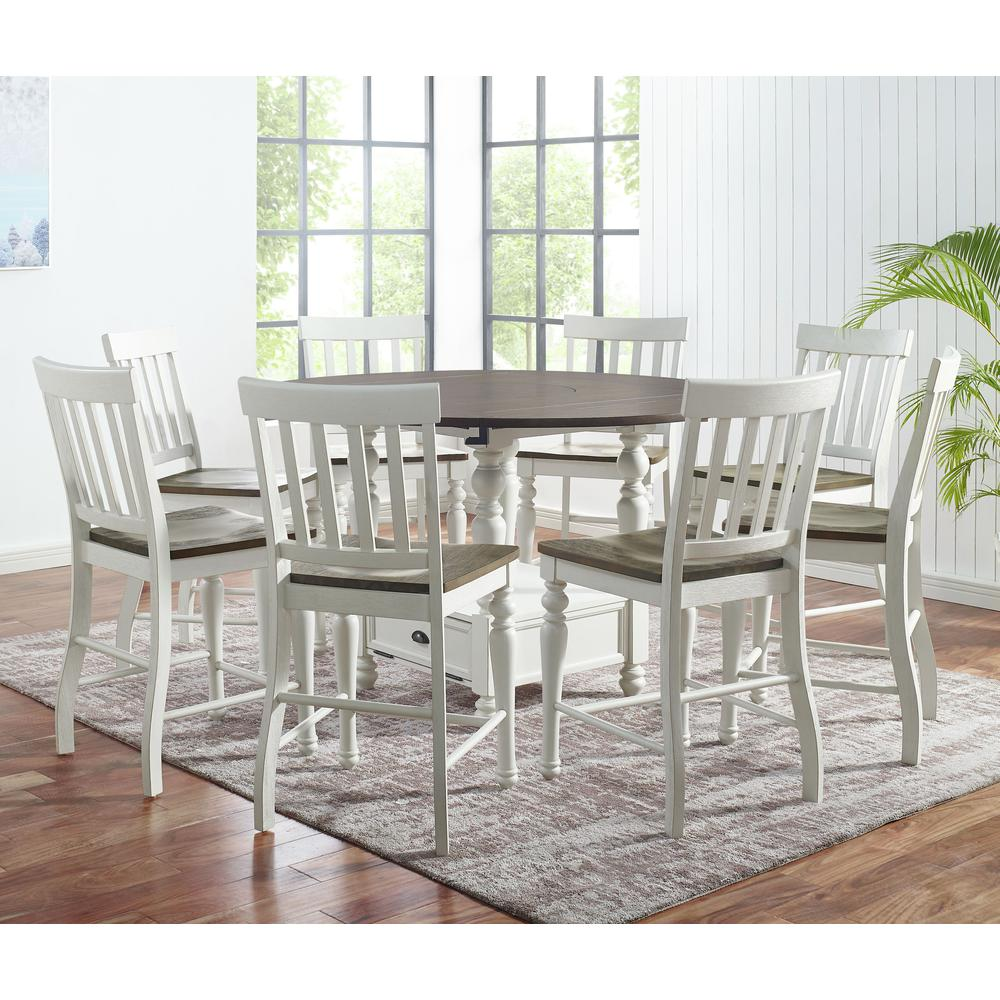 Joanna 9-piece counter dining set by Start2Finish with wooden table and matching chairs, perfect for casual kitchen dining.
