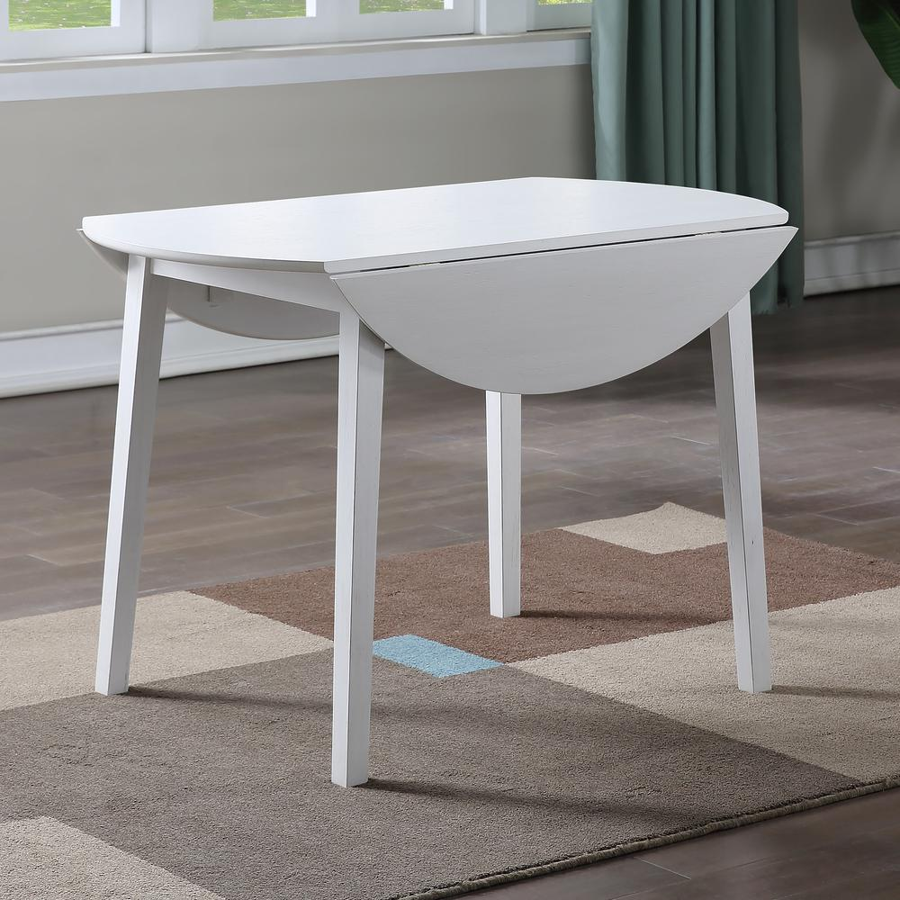 Start2Finish Naples drop leaf dining table with wooden surface and extendable leaves, ideal for compact or spacious dining areas.
