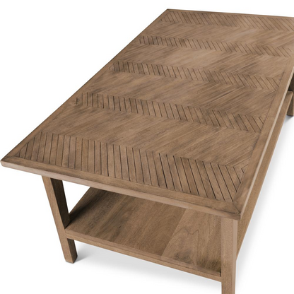 Start2Finish Milani Rectangle Cocktail Table with sleek glass top and modern metal frame for contemporary living room style.