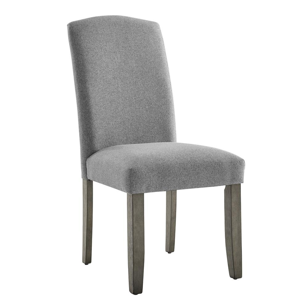 Start2Finish Emily dining side chair with wooden legs and upholstered fabric seat, showcasing a modern, comfortable design.