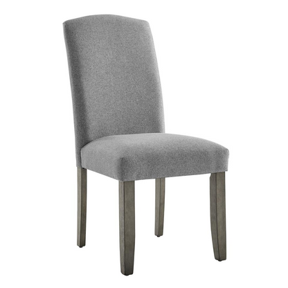 Start2Finish Emily dining side chair with wooden legs and upholstered fabric seat, showcasing a modern, comfortable design.