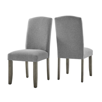 Start2Finish Emily Dining Side Chair with wooden legs and upholstered seat, showcasing a modern and comfortable design.