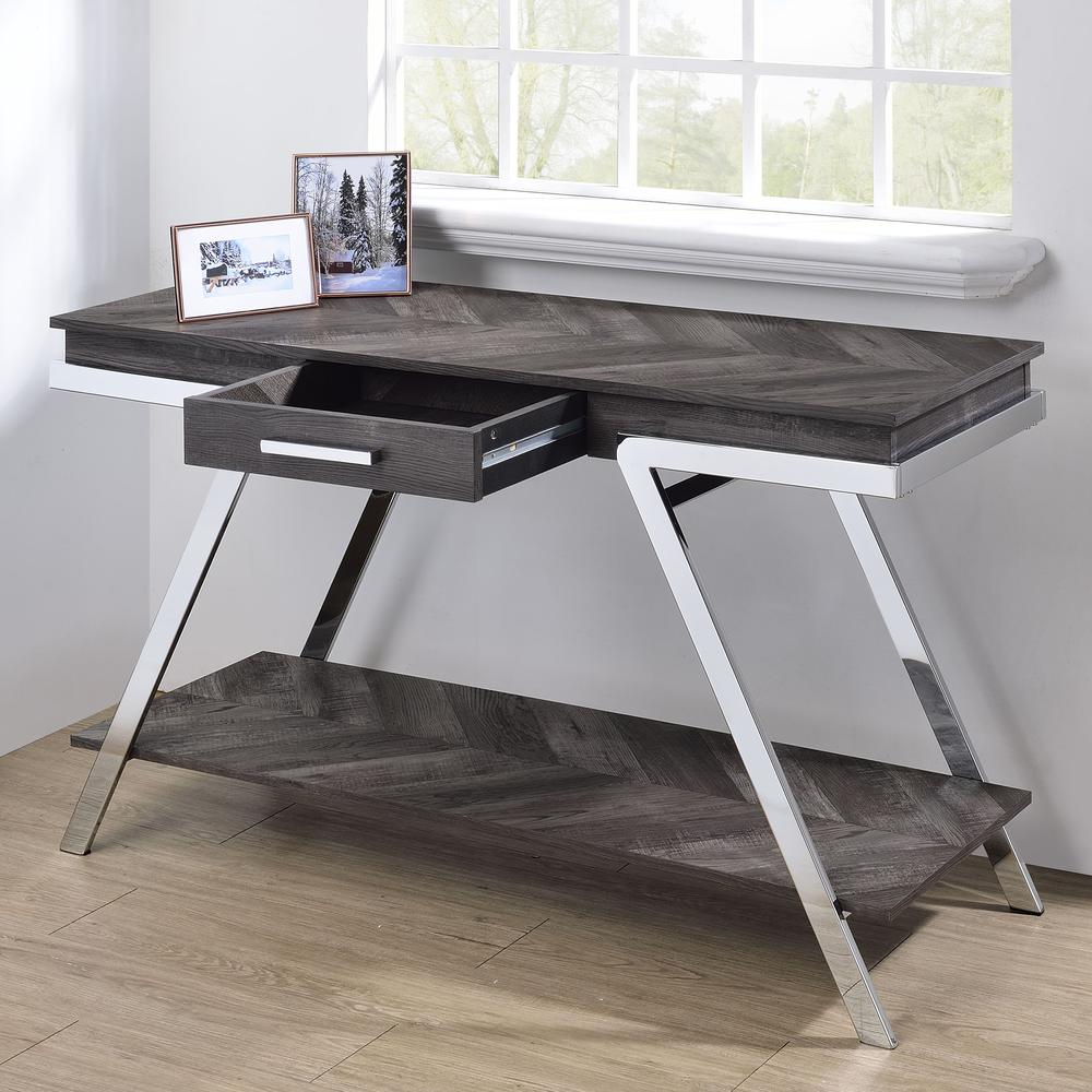 Start2Finish Roma Sofa Table with wooden top and metal legs, ideal for living room or sofa side.