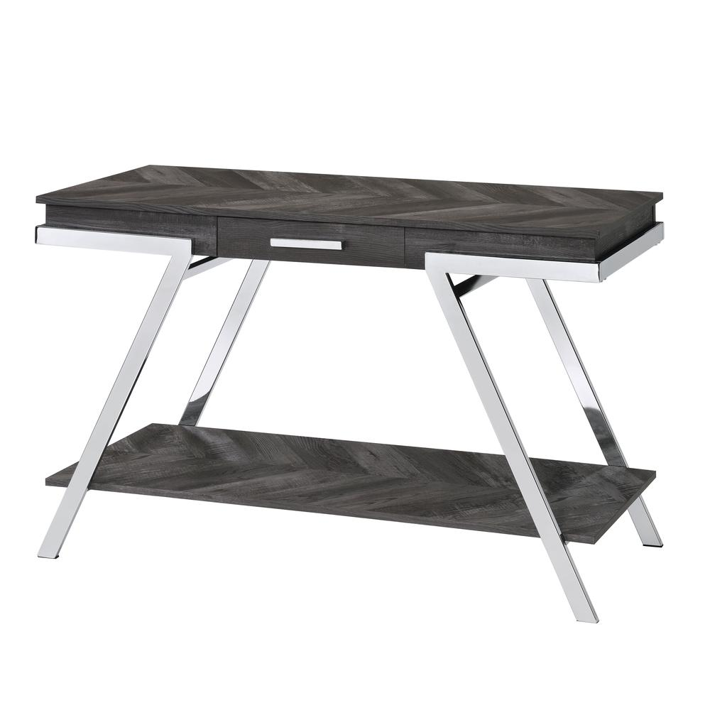 Start2Finish Roma Sofa Table with wooden top and metal frame, modern design ideal for living room or sofa side.